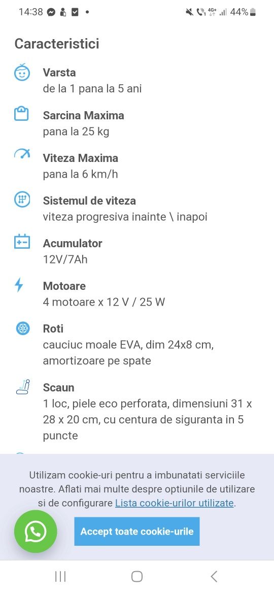 Masinuta electrica 4×4 Mercedes