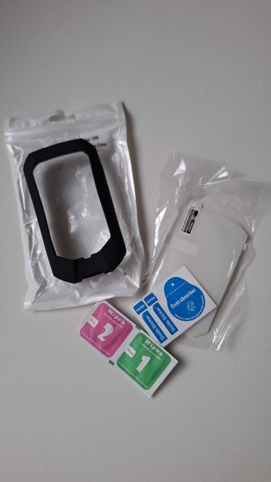 Husa silicon Garmin Edge Explore 1050 - neagra + folie de protectie