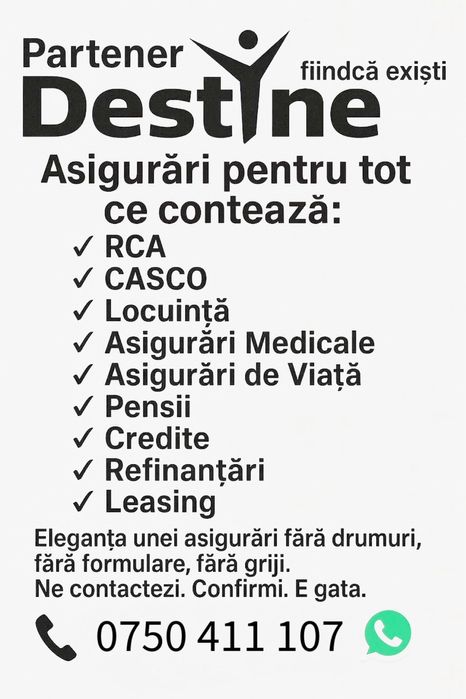 Asigurari RCA CASCO Locuinta Medicale Viata Pensii Credite Leasing
