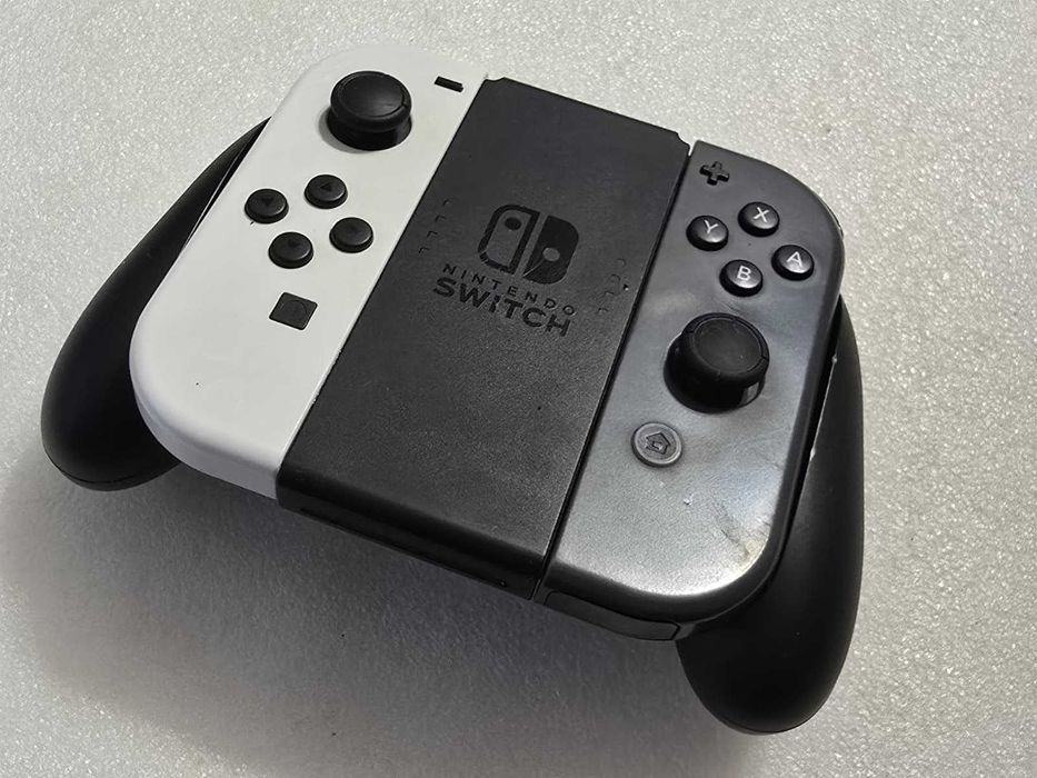 Set 2 x Controller Joy-Con NINTENDO Switch, alb-gri +suport controller