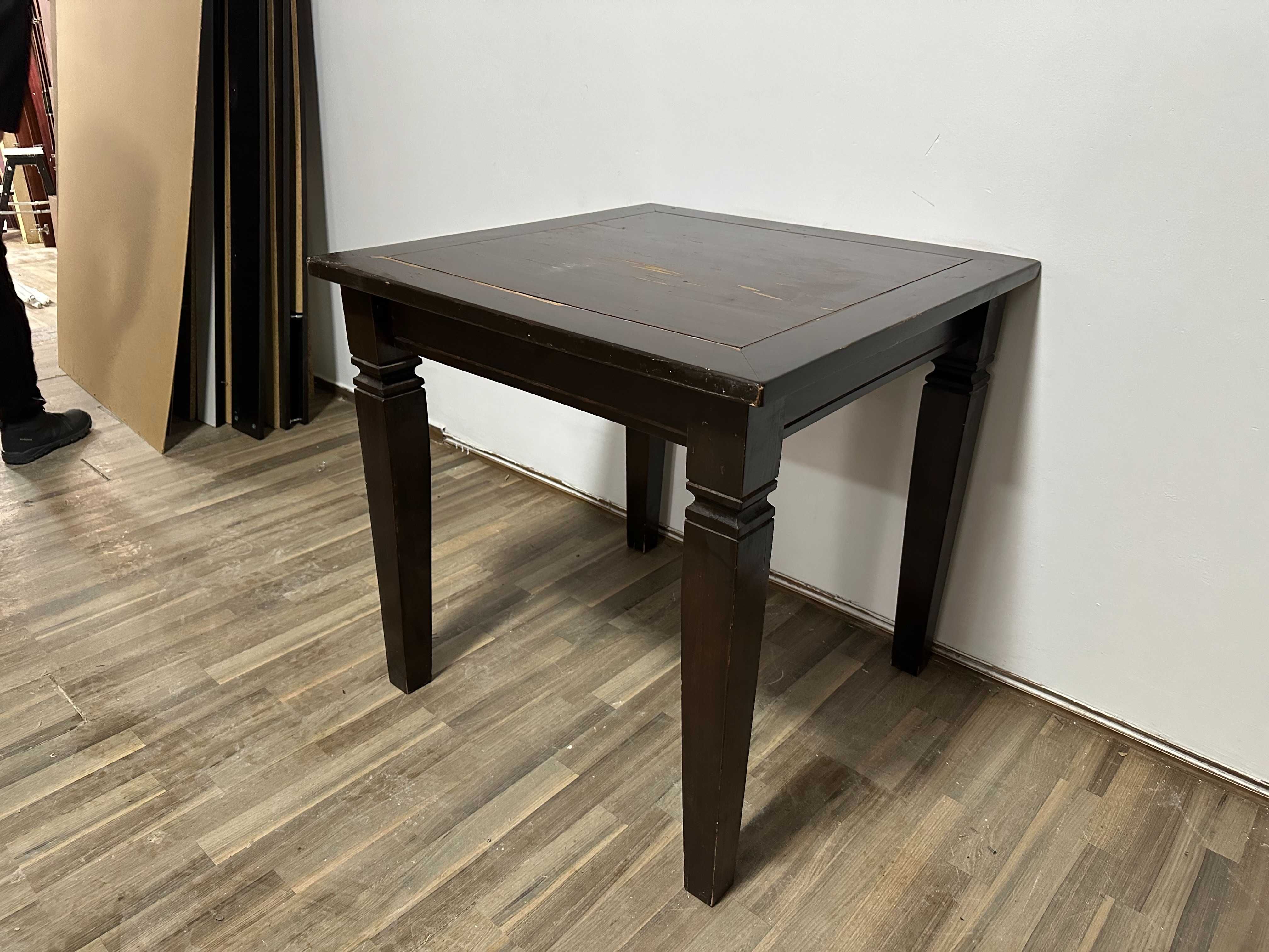 Masa Vintage din lemn; Masa cu blat 80x80 cm