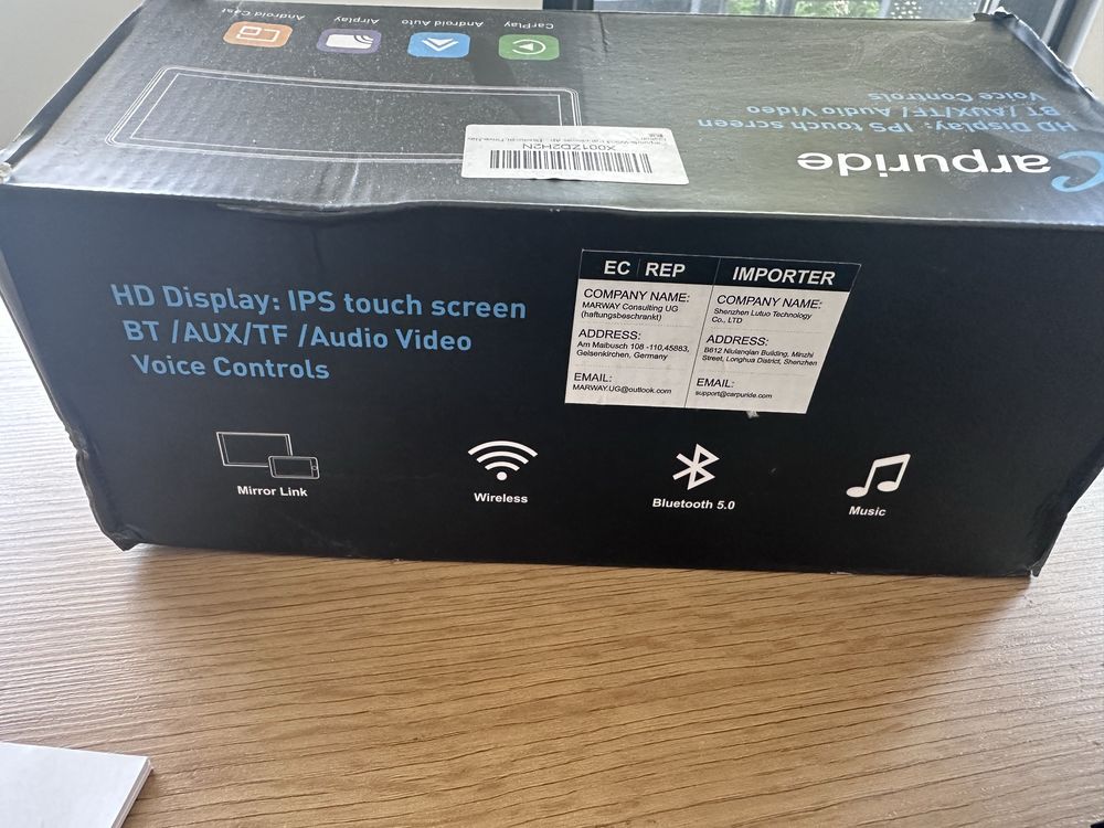 CarPlay Manual Carpuride навигация с видиорегистратор