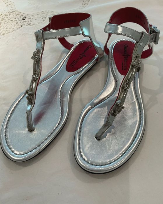 Cesare Paciotti сребърни сандали