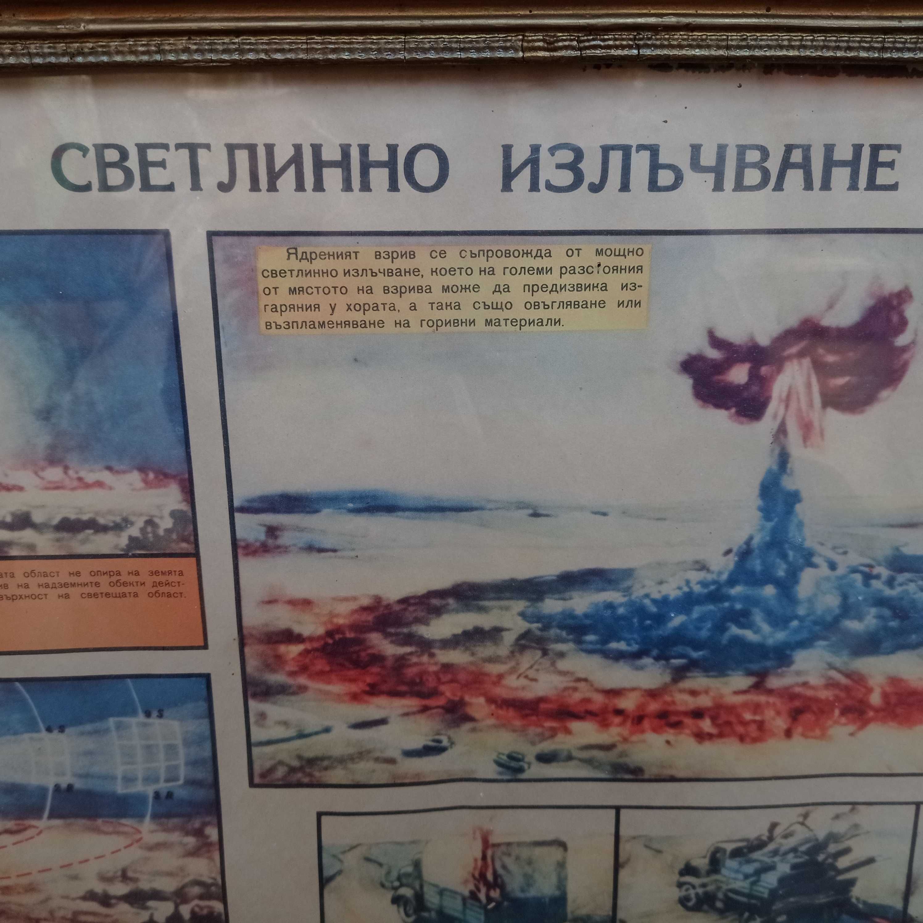 Стари военни табла постери в рамка