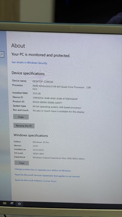 Desktop Unitate PC AMD Athlon X64 Quad-Core2.8GHz 10GBRam SSD150GB-OK