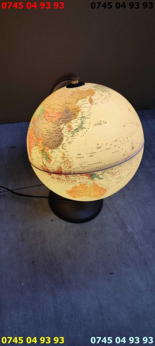 glog pamantesc cu iluminare 25cm diametru in romana