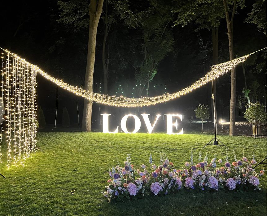 Litere volumetrice luminoase cifre majorat aniversare botez nunta