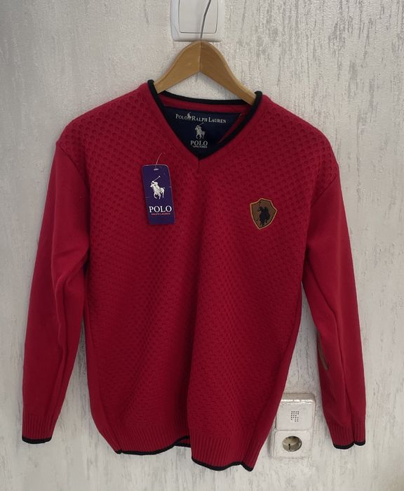 Червен пуловер мъжки от Polo ralph lauren