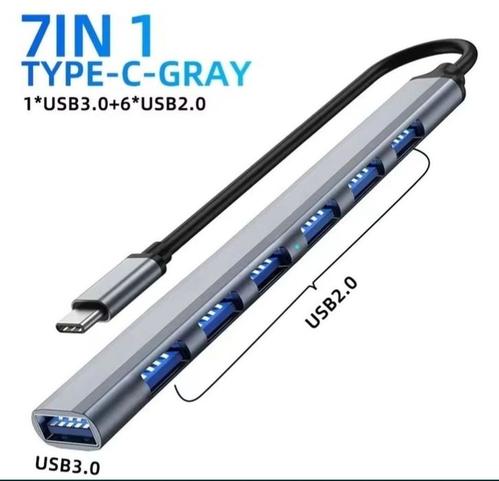 Adaptor USB-C la USB 7in1 – Conectivitate totală