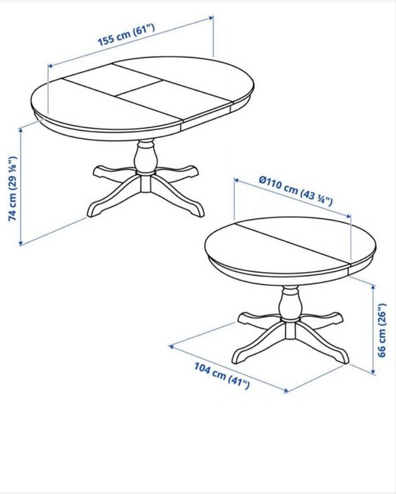 Masa rotunda extensibila Ikea