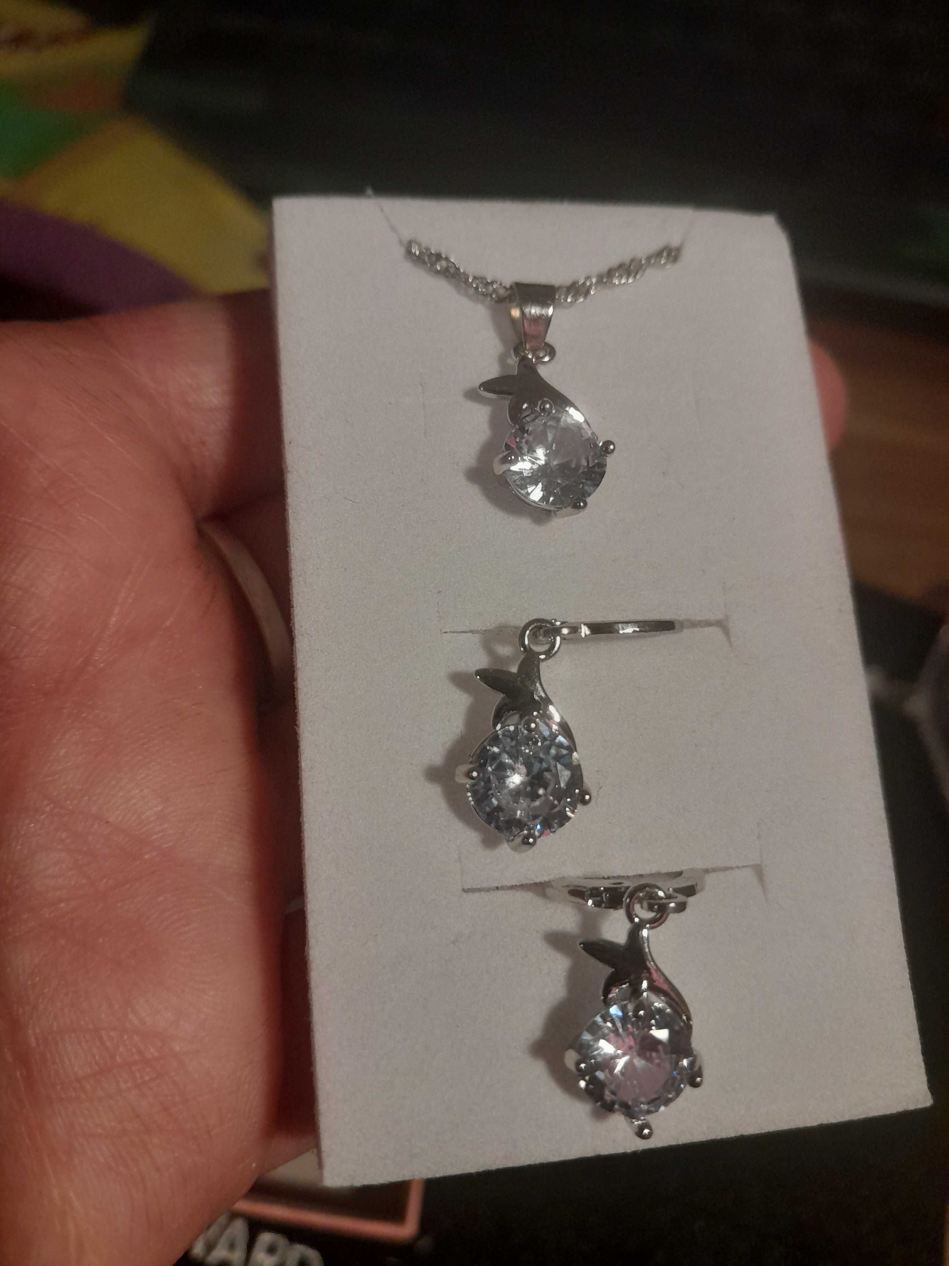 Set de bijuterii cu zirconiu AAA,argint.Cutie bijut. inclusa