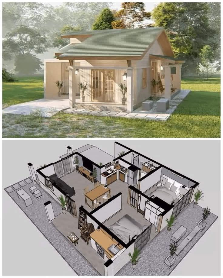 Vând case modulare cu două trei dormitoare baie bucătărie