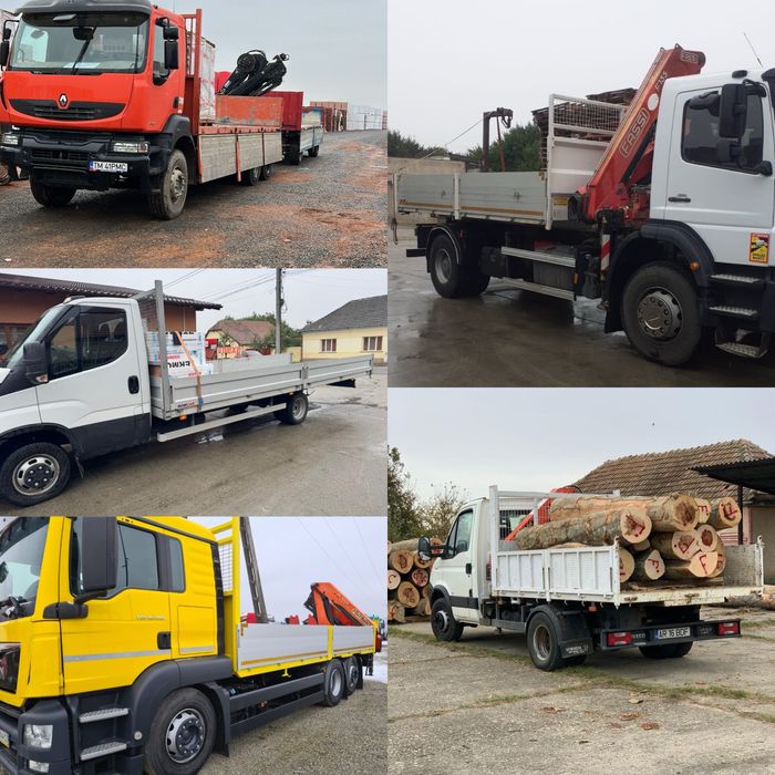 Închirieri și transport – camioane și camionete cu macara