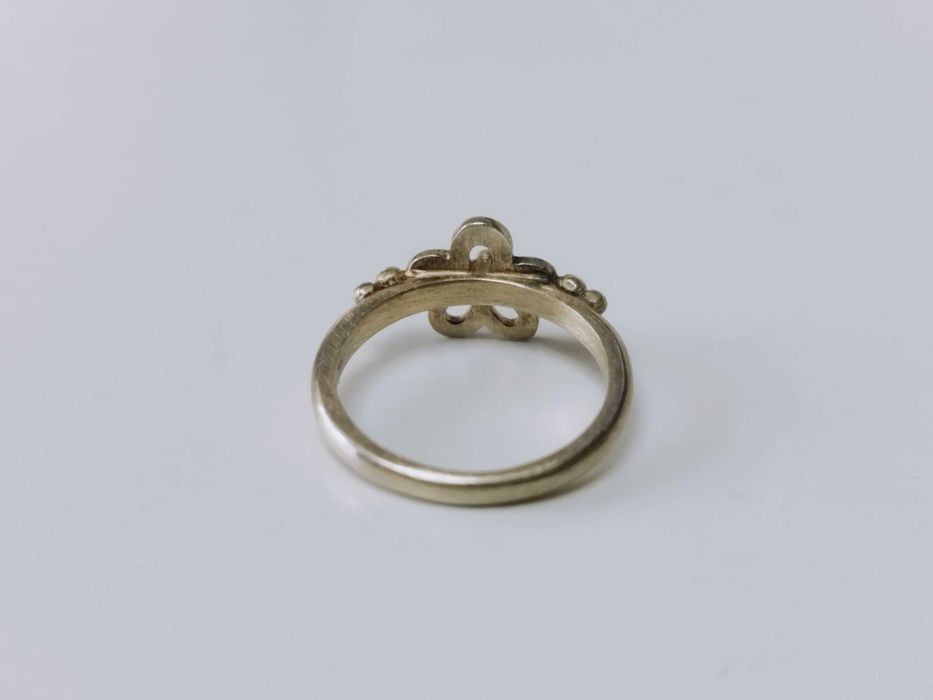 Vechi inel argint 925 placat cu aur.