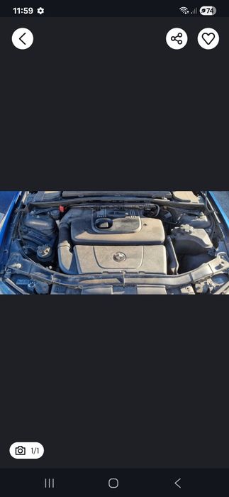 Motor bmw e90 2.0 m47 163 cp 143