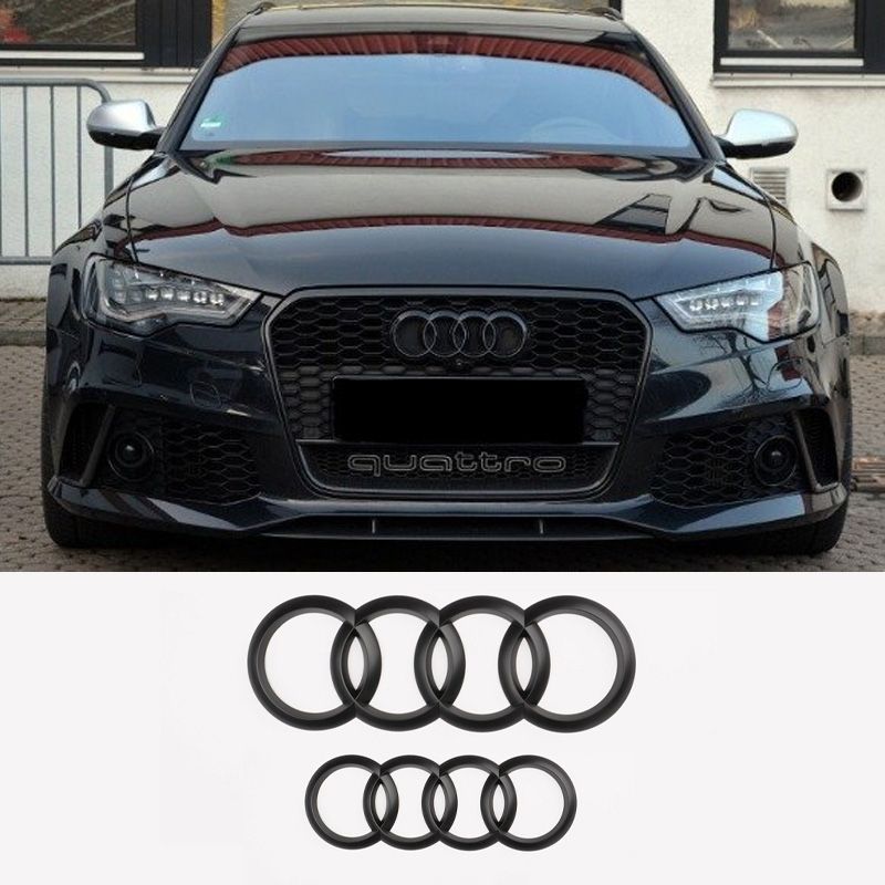Emblema fata Audi Negru Mat 285mm
