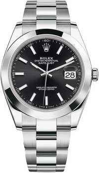 Часовник Rolex Datejust 41 Steel Black Dial Oyster