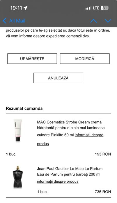 Jean paul gaultier , le male le parfum , 200 ml , sticla plina