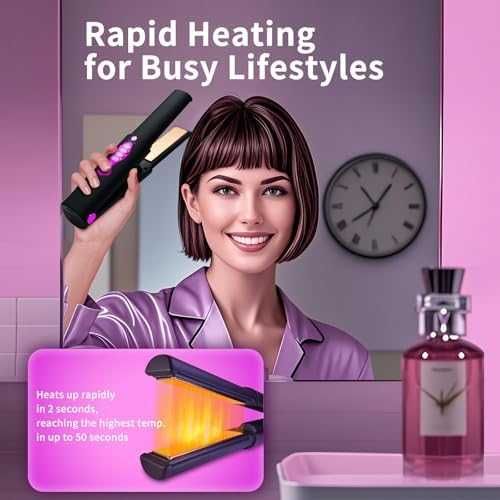 Нова Безжична титаниева преса 2 в 1 изправяне и къдрене USB-C 5000mAh