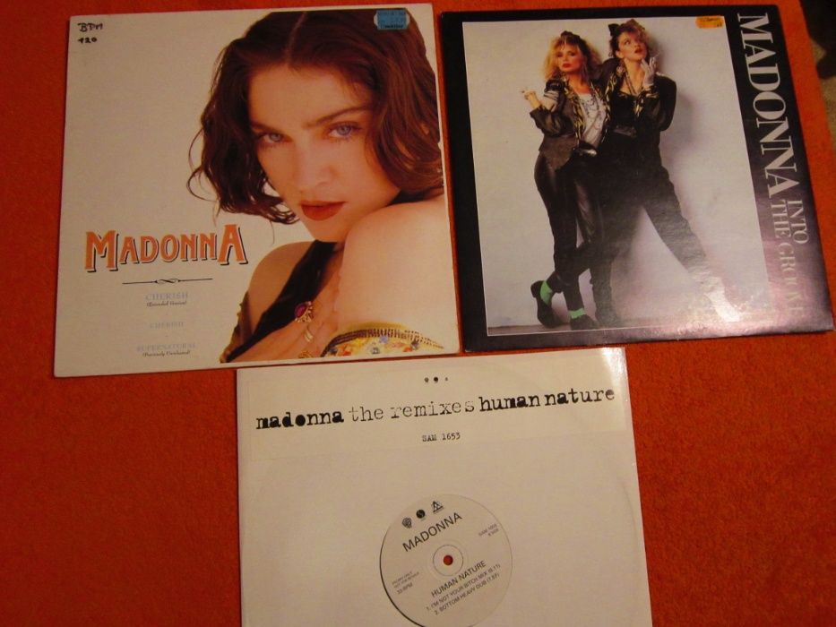 vinil Madonna-Cherish&Into The Groove&Human Nature (The Remixes)