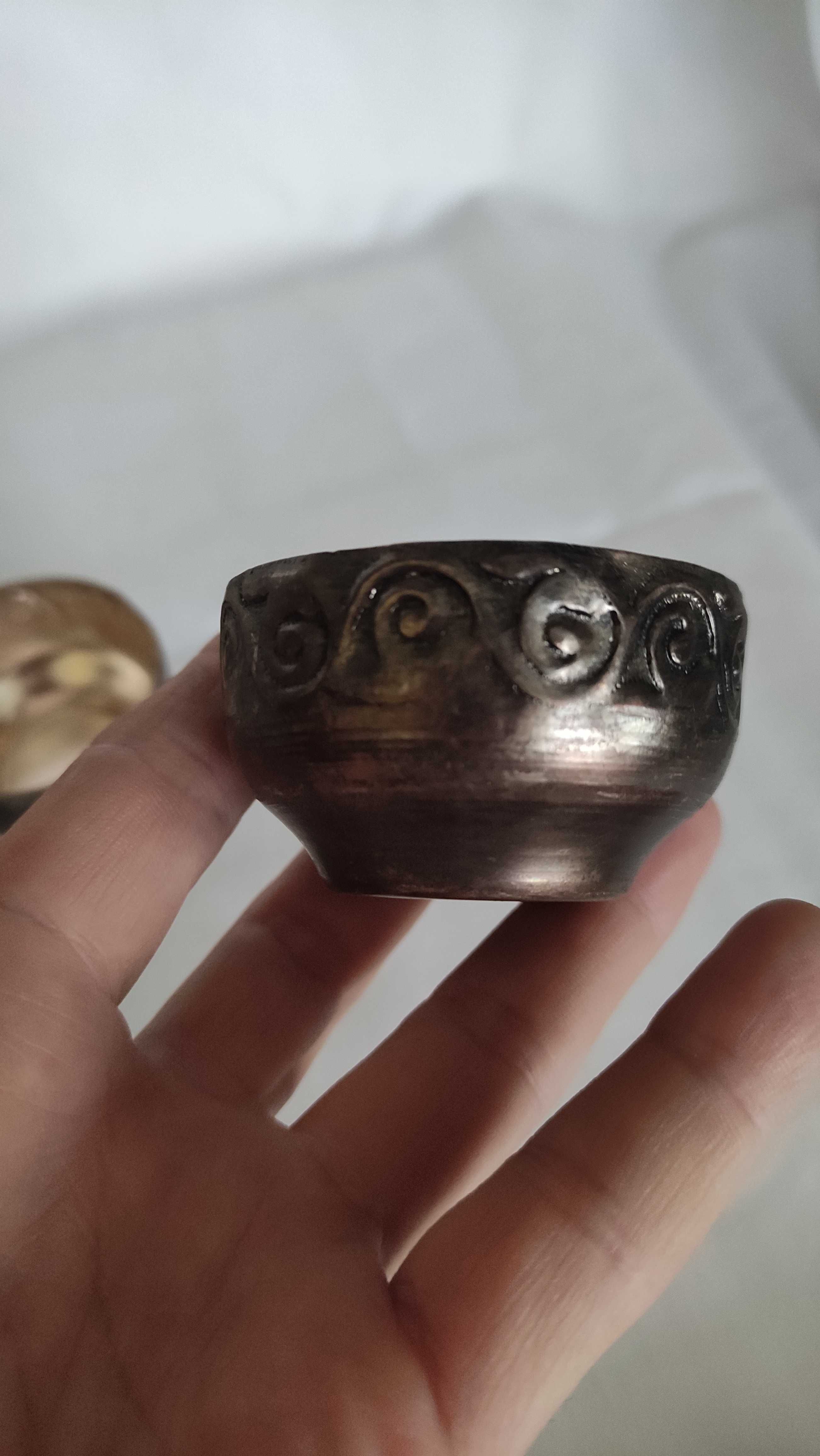 Уникален посребрен сервиз за кафе ръчна изработка