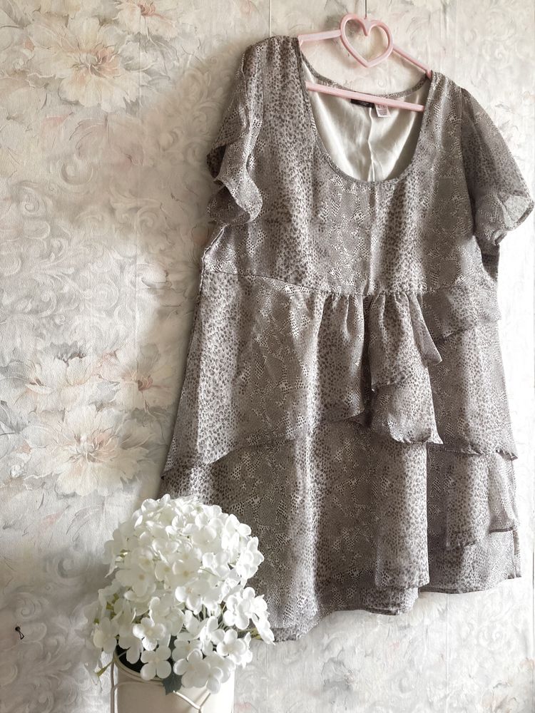 Голям размер дамска туника елегантна лятна макси р.48 XXL 2XL-3XL