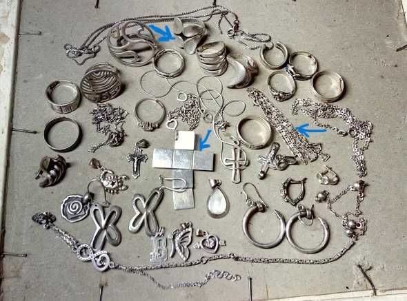 КОЛЕДНА Разпродажба Лот СРЕБЪРНИ БИЖУТА 106гр Сребро 925