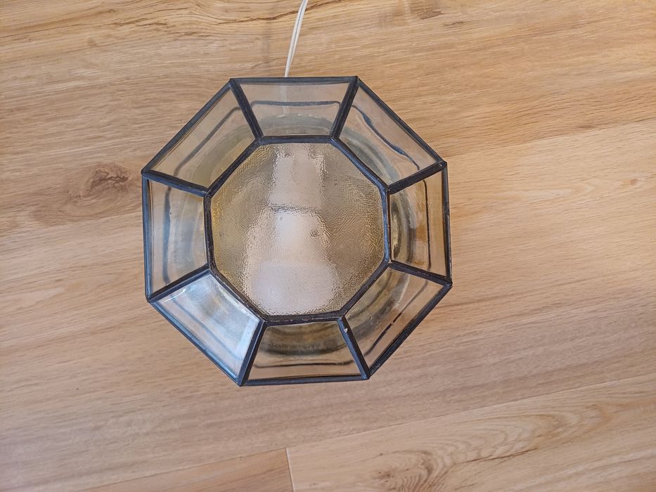 Accesoriu decor lumina vintage colectie sticla Limburg Germania 1960