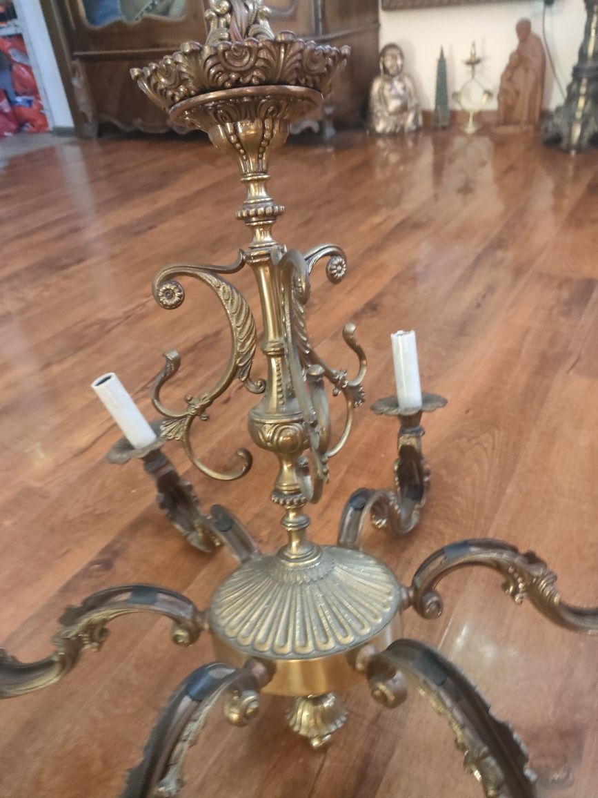 Candelabru Empire bronz masiv alama baroc rococo antic vintage rustic