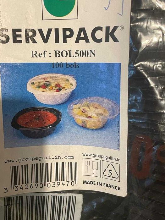 600 bucati x recipient microunde plastic bol capac delivery fast food