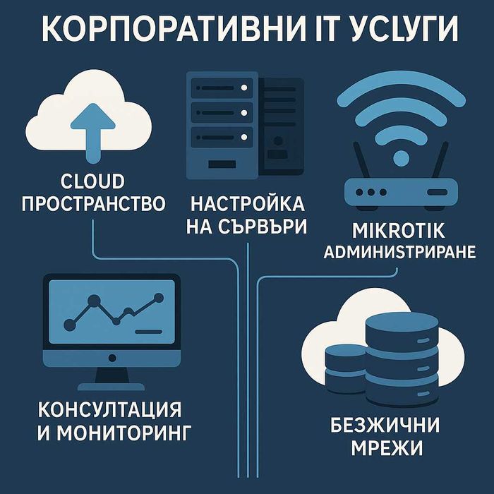 Корпоративни IT услуги – Cloud пространство, сървърна поддръжка