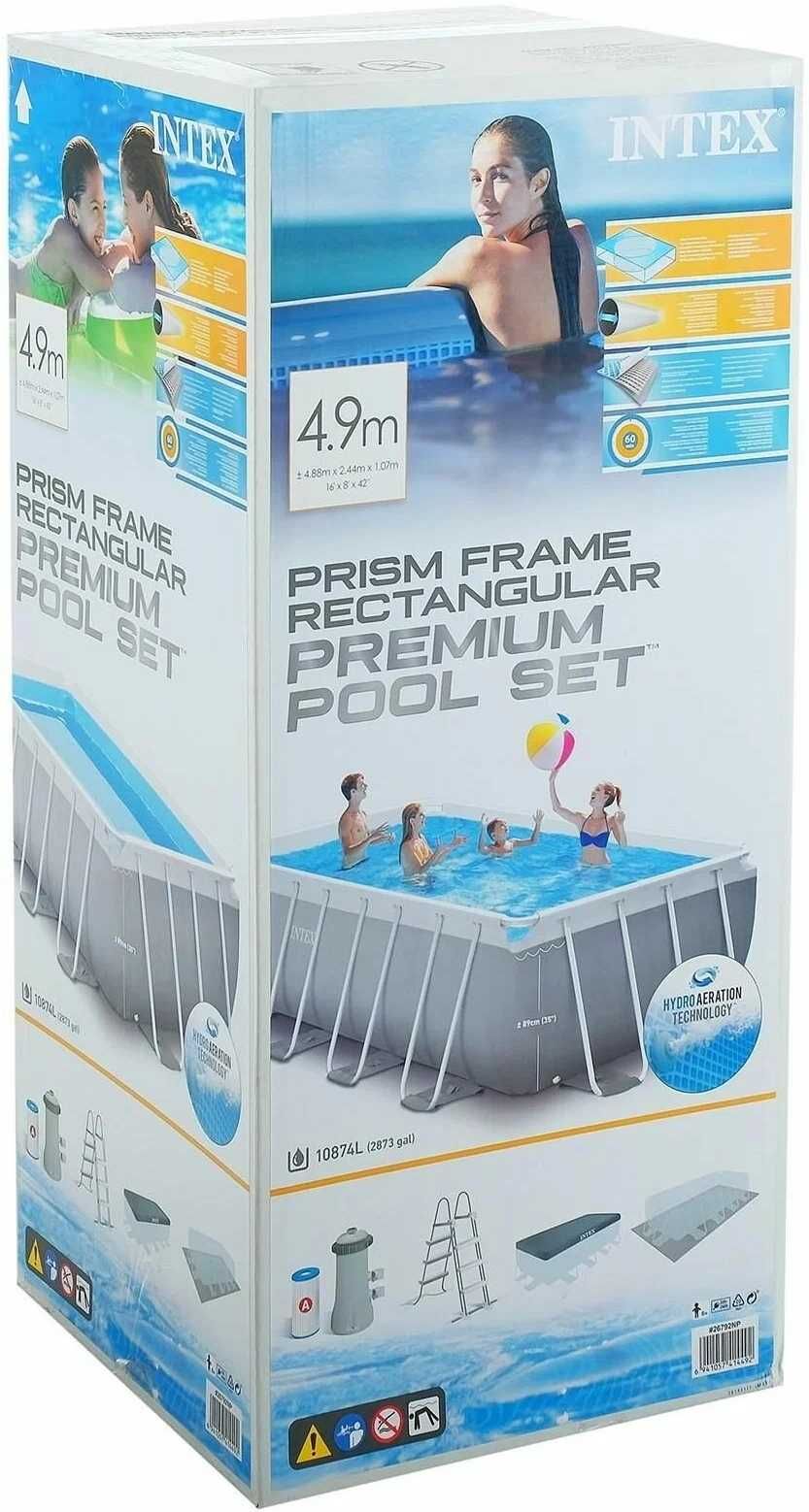 Каркасный бассейн (Интекс) Intex Prism Frame 26792, 488x244x107 см.