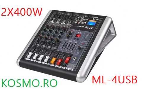 Mixer audio activ amplificat USB Bluetooth 4/6/8/12 canale 400W-1200W