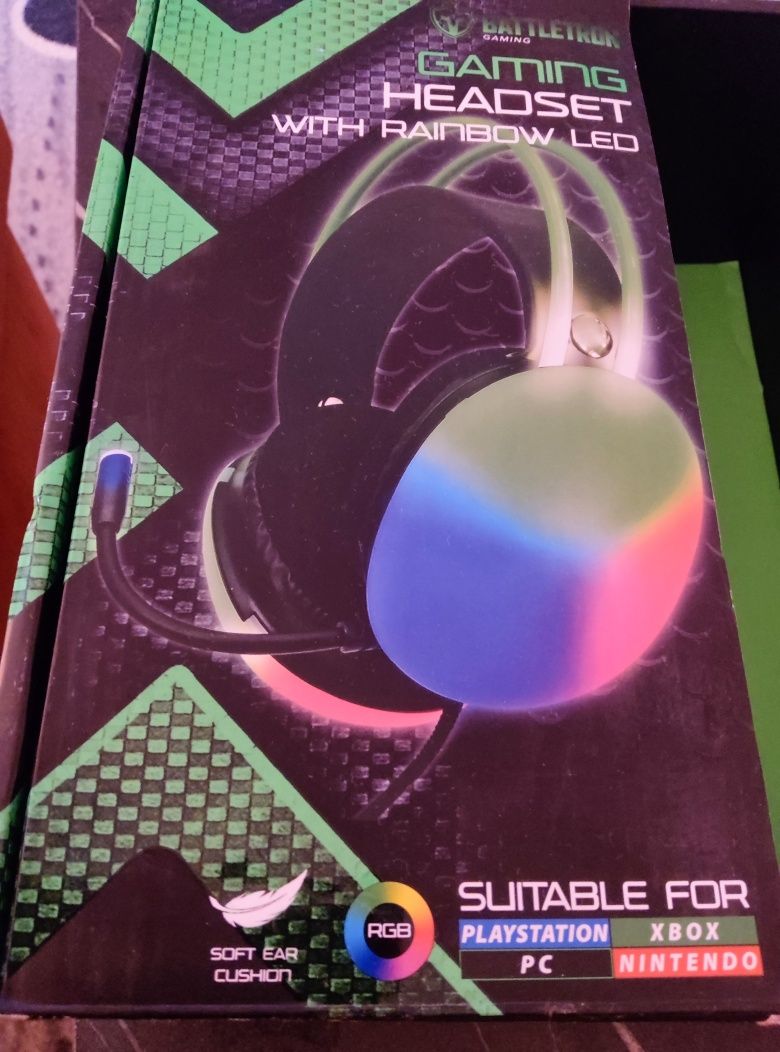Геймърски слушалки RGB  Battletron