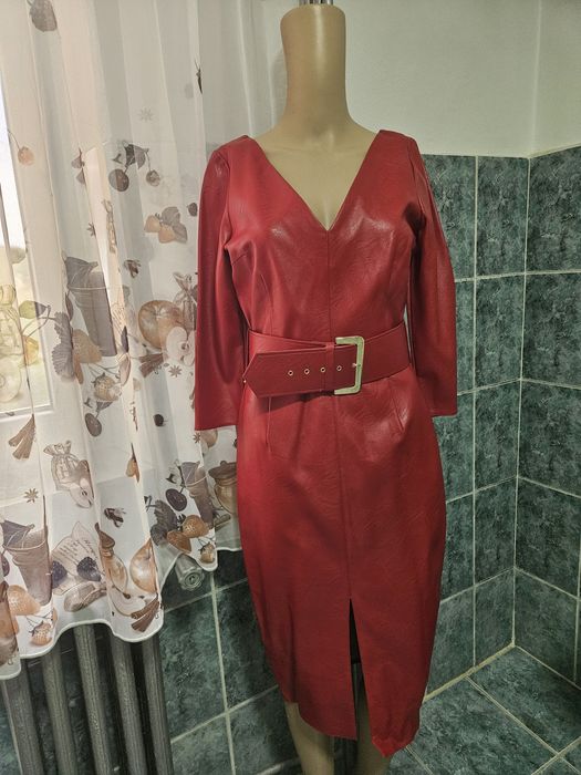 Rochie Nou-Nouța din imitatie de piele POEMA-38