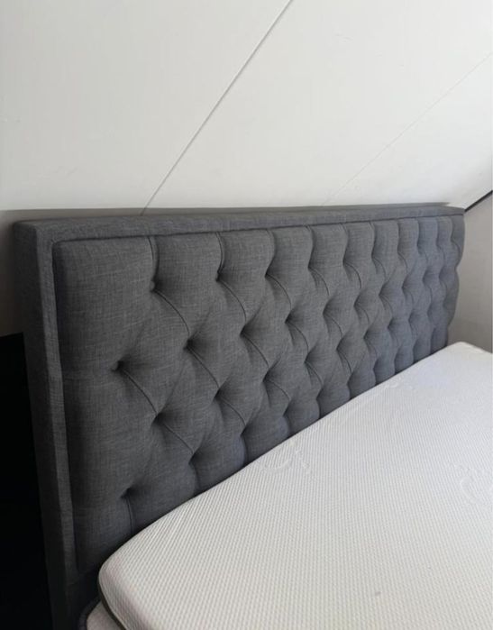 Pat boxspring cu lada de depozitare