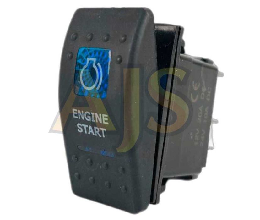 Тумблер панельный с подсветкой engine start запуск двигателя
