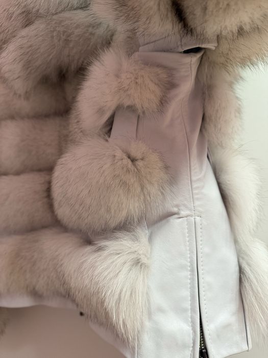 Палто-елек естествен косъм