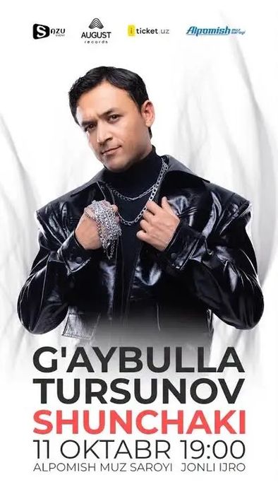 Gaybulla tursunov kansertiga biletla bor