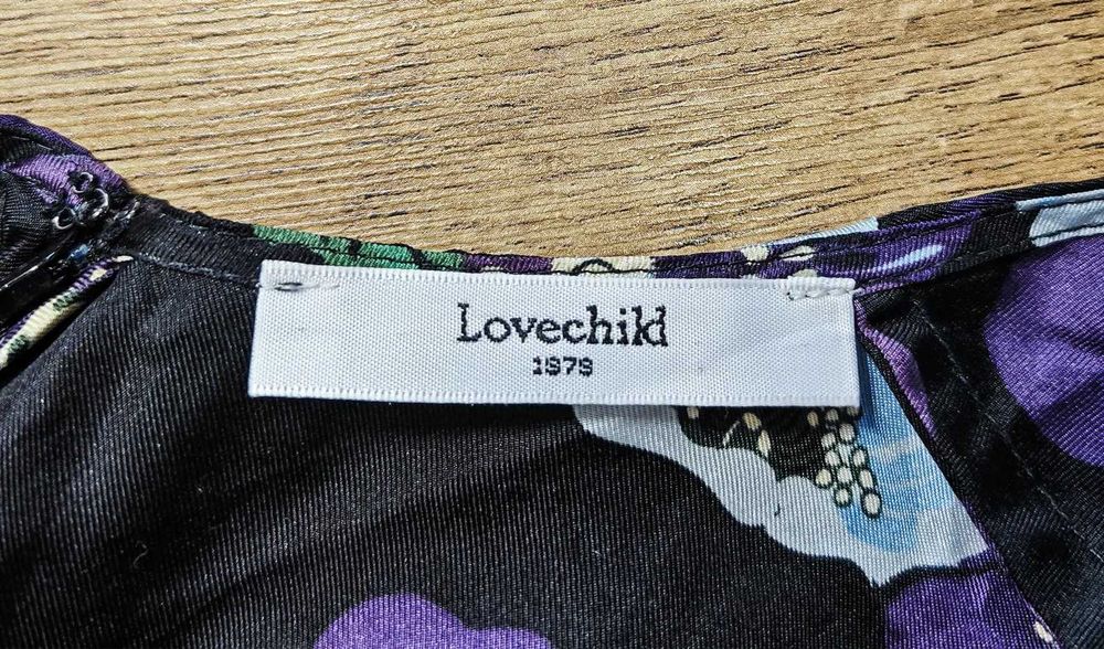 Lovechild 1973 100% Коприна дамска флорална рокля размер 36 / S
