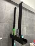 Suport / raft pentru cabina de dus, din metal, negru