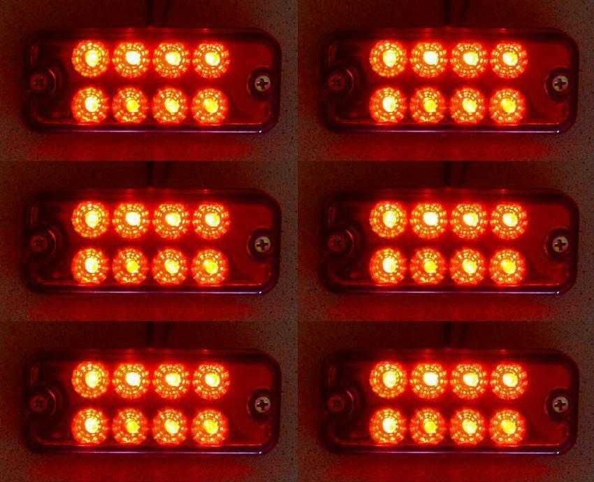 Диодни LED Лед габарити светлини , ЧЕРВЕНИ , 12-24V HN166