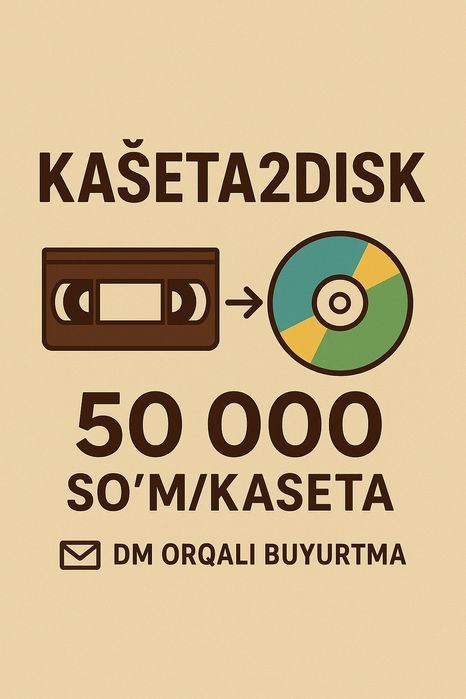 Vediyo kasetalarni tiklash 
Kasetangizni DVD y