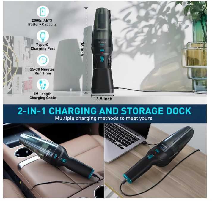 Nou Aspirator portabil Homekane putere mare 9500kpa