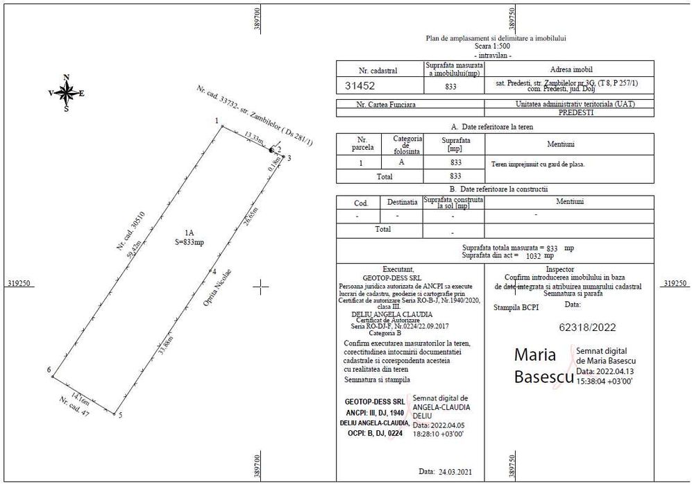 Teren intravilan de vânzare în comuna Predești, Dolj