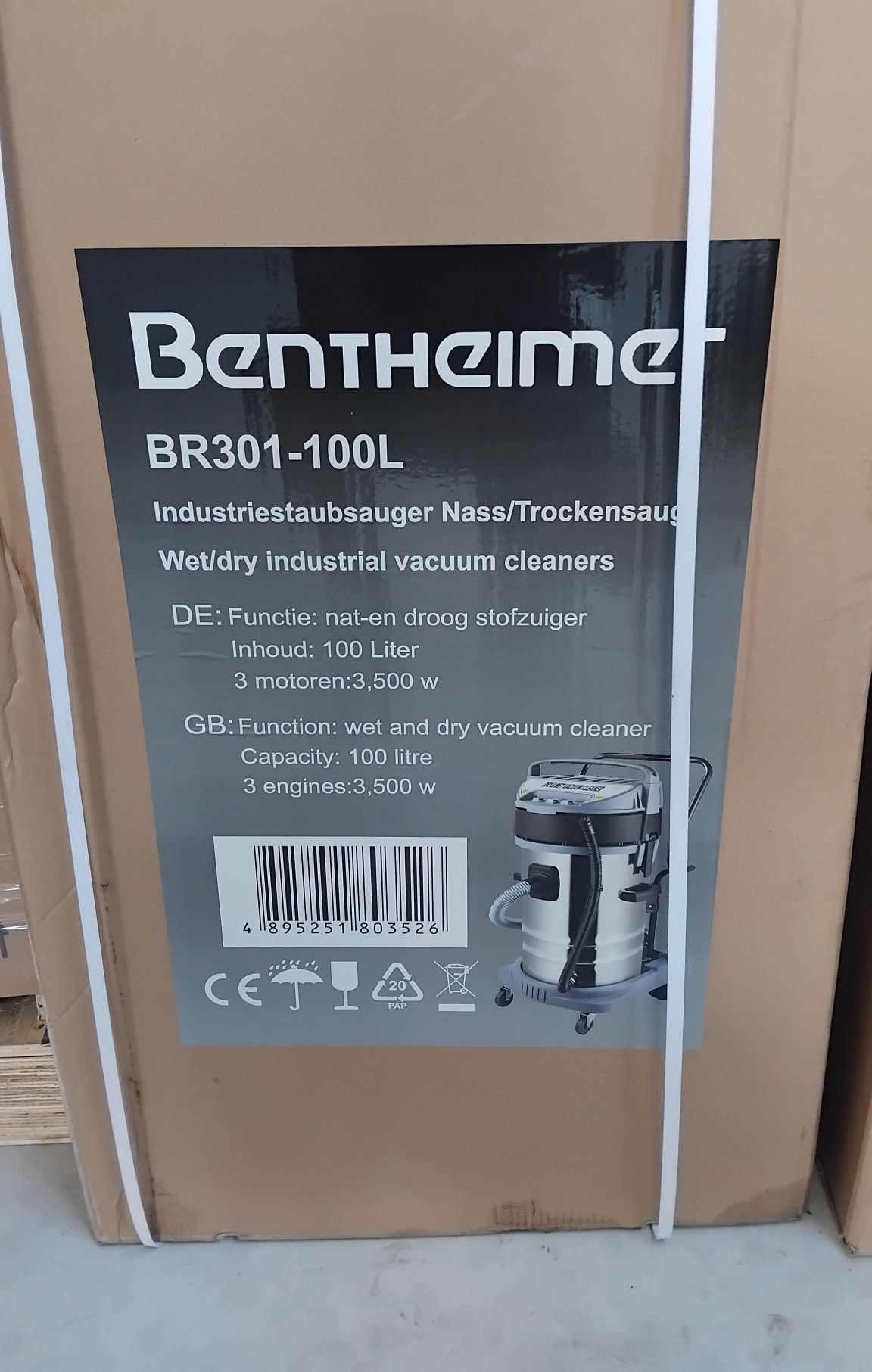 Bentheimer BR301-100L прахосмукачка 100 литра за мокро и сухо