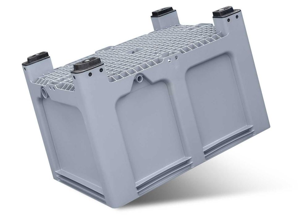 BOXPALET CU 4 PICIOARE GRI 1200x800x800 mm model RETURO