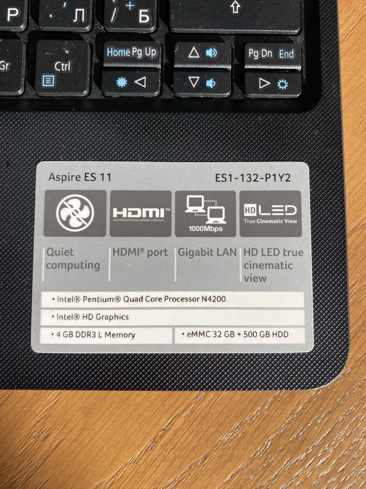 Лаптоп acer aspire 11”