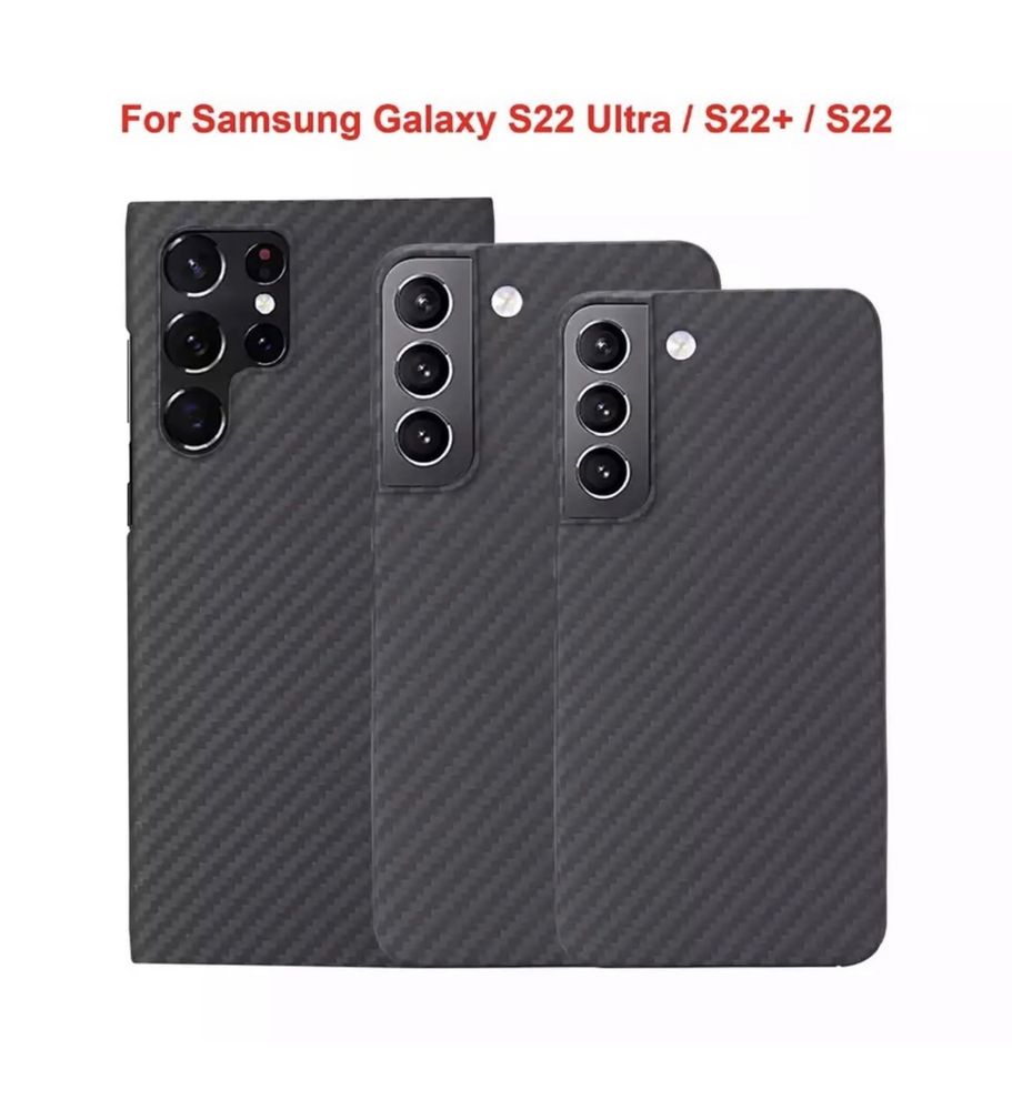 Husa Samsung S22/S23/S24/PLUS/ULTRA Subtire Carbon Mat Negru Fin