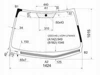 Стекло лобовое с обогревом щеток KIA CEED 5D 06-10 Kia Ceed